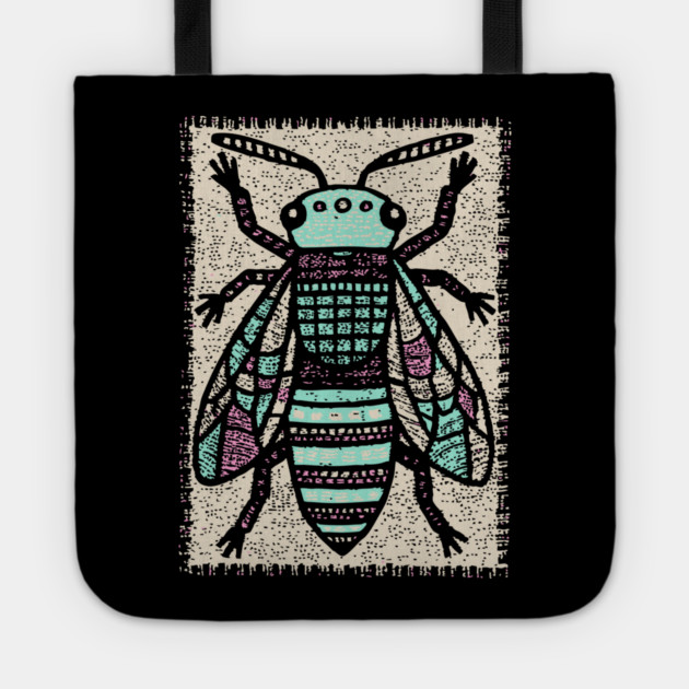 Sacred Bee Glyph | The Honeycomb Oracle Tote by TuncGK