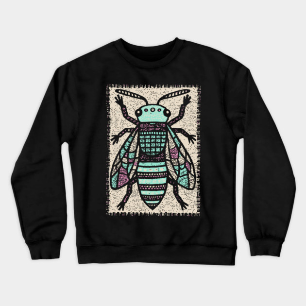 Sacred Bee Glyph | The Honeycomb Oracle Crewneck Sweatshirt by TuncGK