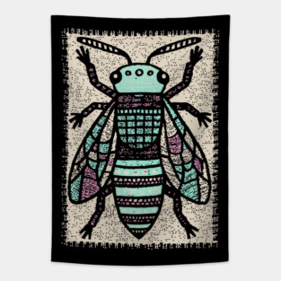 Sacred Bee Glyph | The Honeycomb Oracle Tapestry