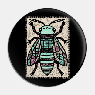Sacred Bee Glyph | The Honeycomb Oracle Pin