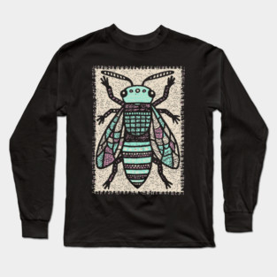 Sacred Bee Glyph | The Honeycomb Oracle Long Sleeve T-Shirt
