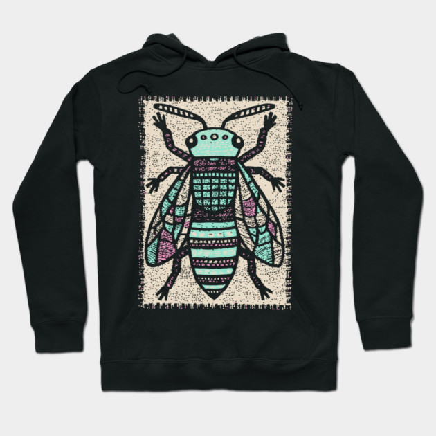 Sacred Bee Glyph | The Honeycomb Oracle Hoodie by TuncGK