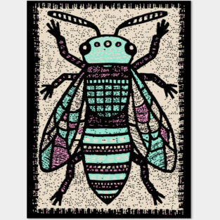 Sacred Bee Glyph | The Honeycomb Oracle Posters and Art