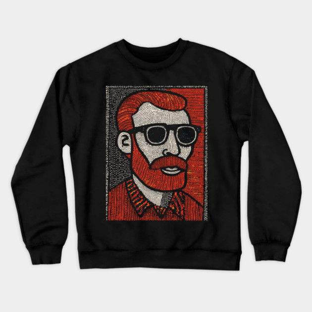The Post-Impressionist | A Starry Night Portrait Crewneck Sweatshirt by TuncGK