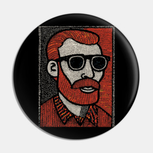 The Post-Impressionist | A Starry Night Portrait Pin