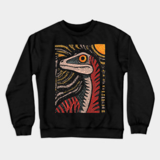 Ferocious Velociraptor | Cretaceous Period Hunter Crewneck Sweatshirt