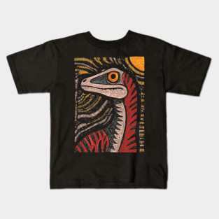 Ferocious Velociraptor | Cretaceous Period Hunter Kids T-Shirt