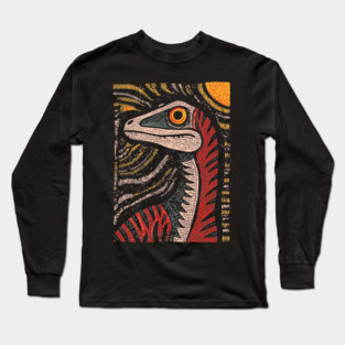 Ferocious Velociraptor | Cretaceous Period Hunter Long Sleeve T-Shirt