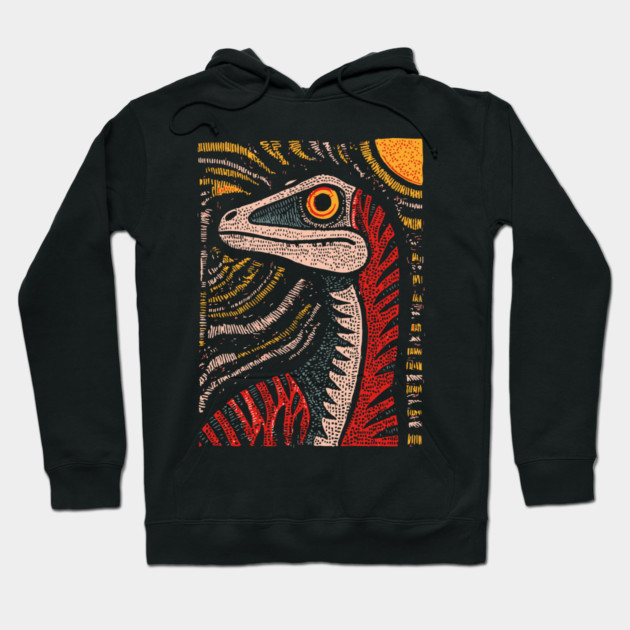 Ferocious Velociraptor | Cretaceous Period Hunter Hoodie by TuncGK