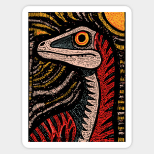 Ferocious Velociraptor | Cretaceous Period Hunter Sticker