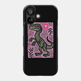 Pastel Velociraptor | Whimsical Feathered Dinosaur Phone Case