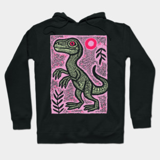 Pastel Velociraptor | Whimsical Feathered Dinosaur Hoodie