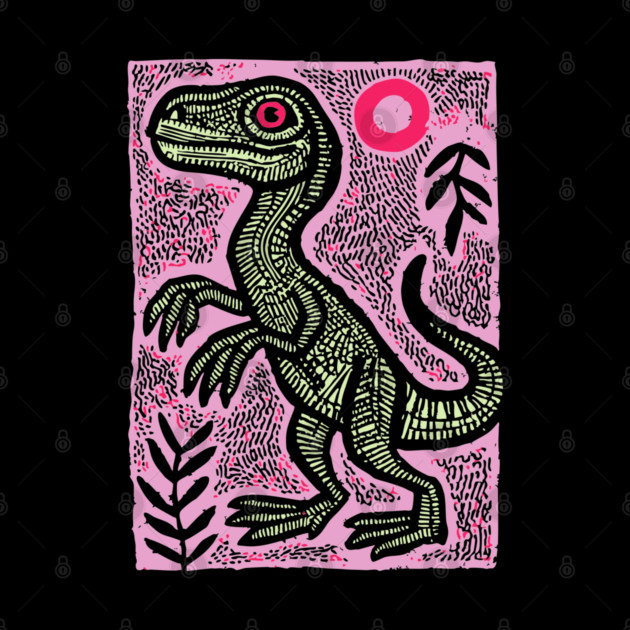 Pastel Velociraptor | Whimsical Feathered Dinosaur by TuncGK