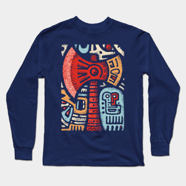 Primal War Axe | The Barbarian's Tomahawk Long Sleeve T-Shirt by TuncGK