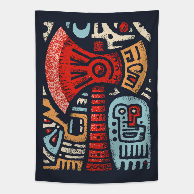Primal War Axe | The Barbarian's Tomahawk Tapestry by TuncGK