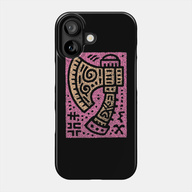 Psychedelic Battle Axe | Groovy Viking Weapon Phone Case by TuncGK