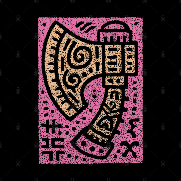 Psychedelic Battle Axe | Groovy Viking Weapon by TuncGK