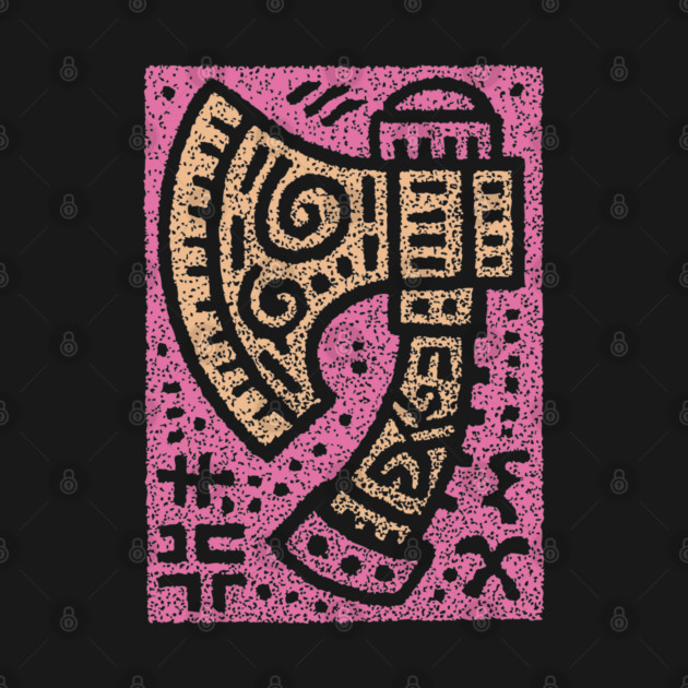 Psychedelic Battle Axe | Groovy Viking Weapon by TuncGK