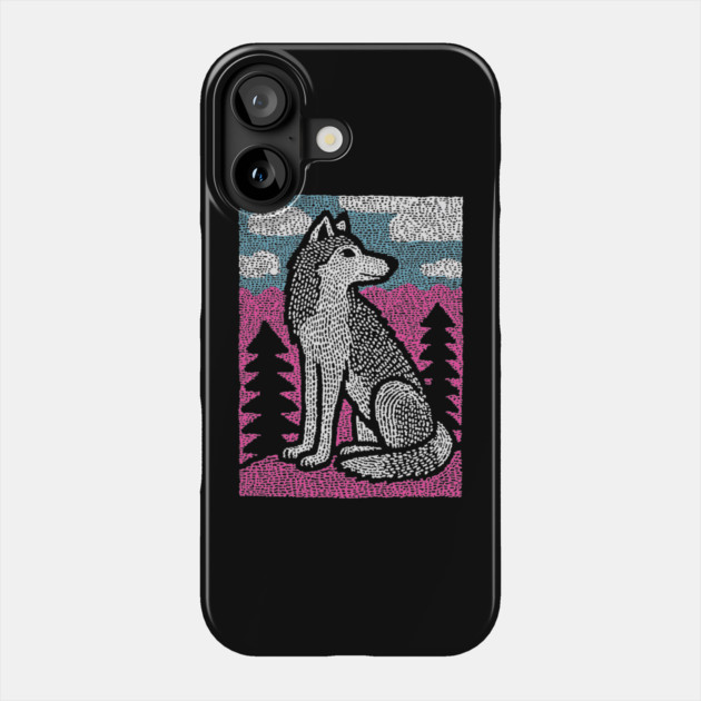 Ethereal Winter Wolf | Nordic Spirit Guide Phone Case by TuncGK