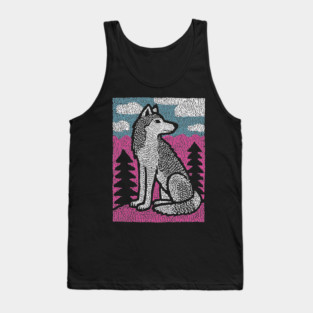 Ethereal Winter Wolf | Nordic Spirit Guide Tank Top