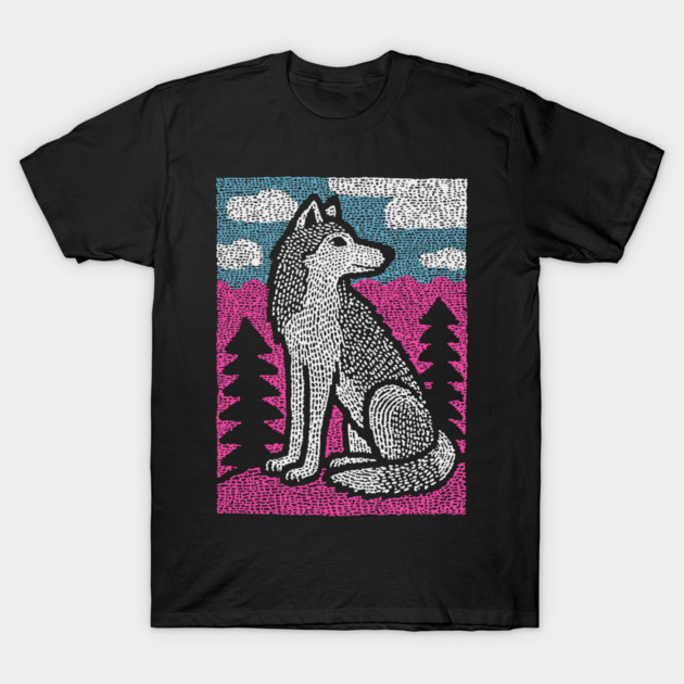 Ethereal Winter Wolf | Nordic Spirit Guide T-Shirt by TuncGK