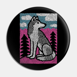 Ethereal Winter Wolf | Nordic Spirit Guide Pin