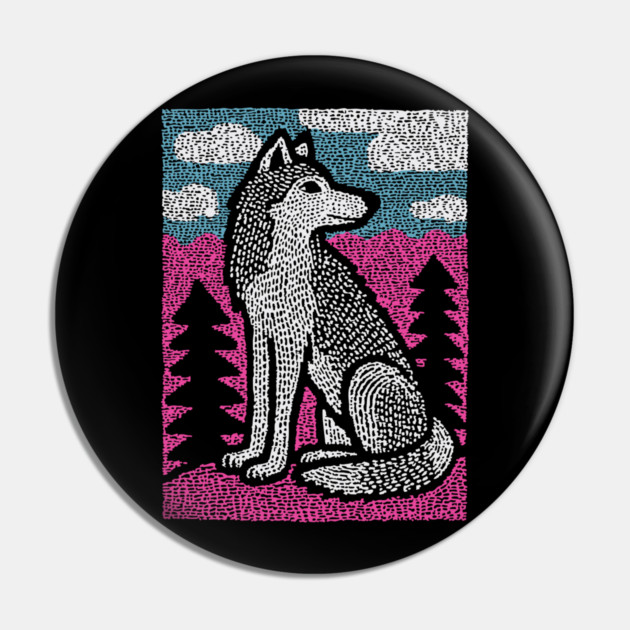Ethereal Winter Wolf | Nordic Spirit Guide Pin by TuncGK