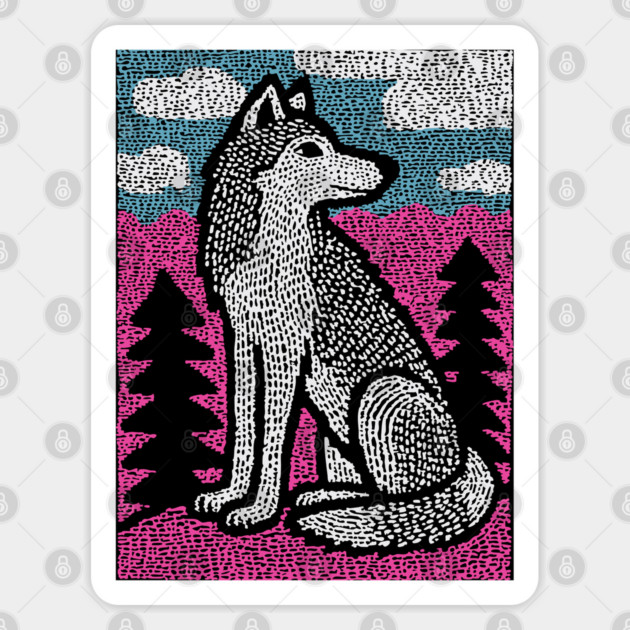 Ethereal Winter Wolf | Nordic Spirit Guide Sticker by TuncGK