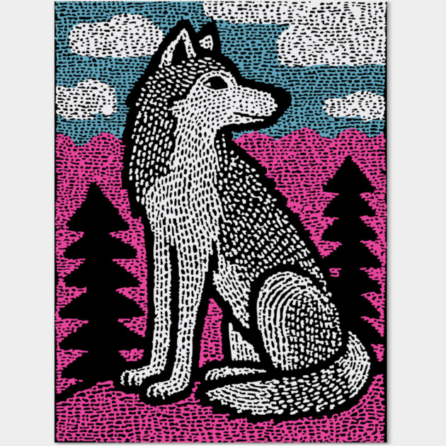 Ethereal Winter Wolf | Nordic Spirit Guide Wall Art by TuncGK