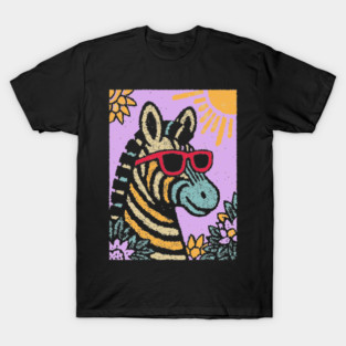 Groovy Zebra | Funky Safari Pop Art T-Shirt