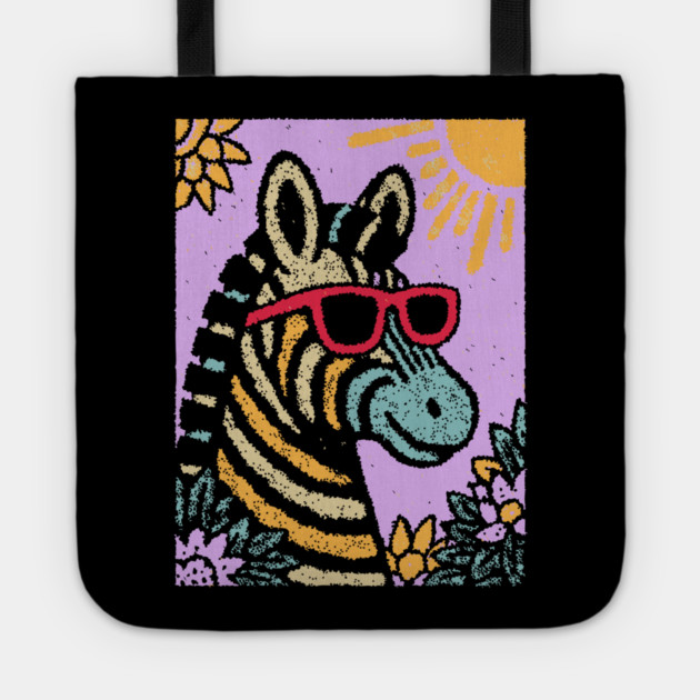 Groovy Zebra | Funky Safari Pop Art Tote by TuncGK