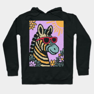 Groovy Zebra | Funky Safari Pop Art Hoodie