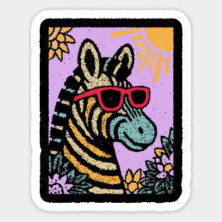 Groovy Zebra | Funky Safari Pop Art Sticker