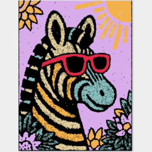 Groovy Zebra | Funky Safari Pop Art Posters and Art