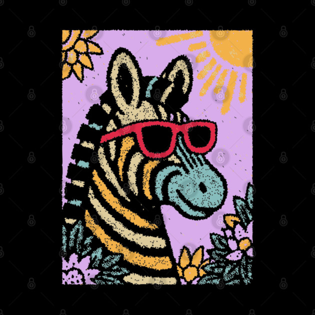 Groovy Zebra | Funky Safari Pop Art by TuncGK