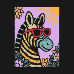 Groovy Zebra | Funky Safari Pop Art T-Shirt