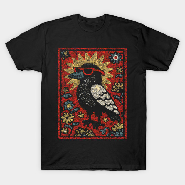 The Wise Raven Professor | Edgar Allan Poe-inspired T-Shirt by TuncGK