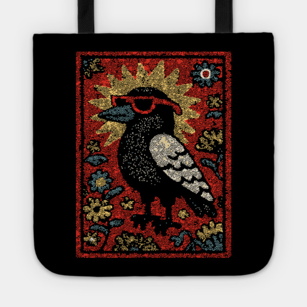 The Wise Raven Professor | Edgar Allan Poe-inspired Tote by TuncGK