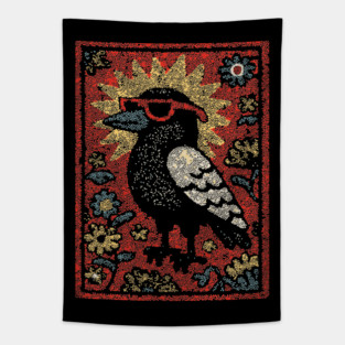 The Wise Raven Professor | Edgar Allan Poe-inspired Tapestry