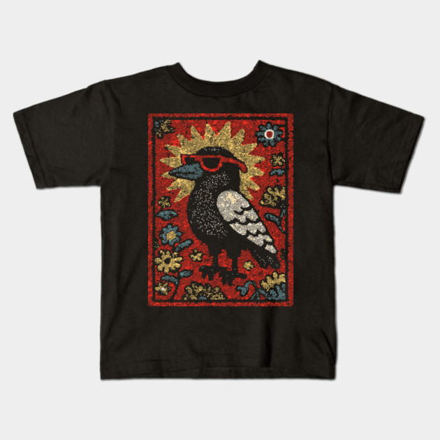 The Wise Raven Professor | Edgar Allan Poe-inspired Kids T-Shirt by TuncGK