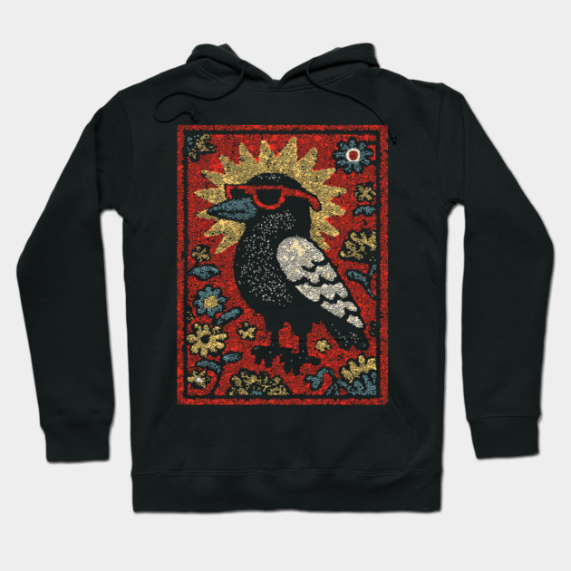 The Wise Raven Professor | Edgar Allan Poe-inspired Hoodie by TuncGK