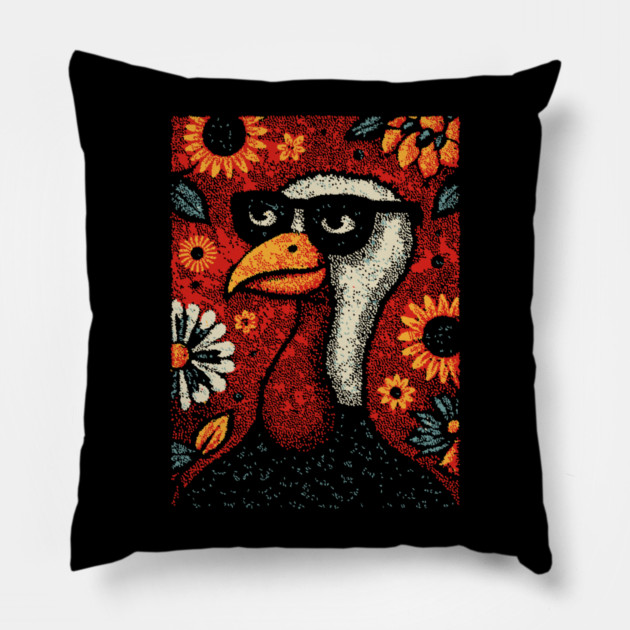 Nerdy Turkey | The Intellectual Gobbler Pillow by TuncGK