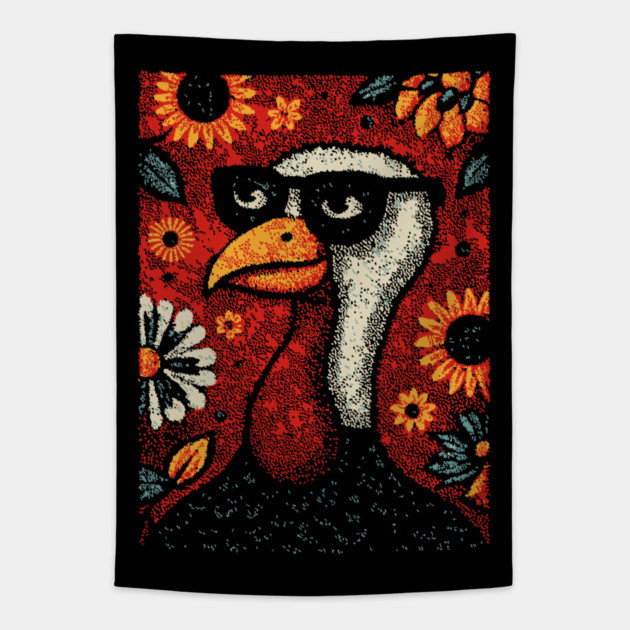 Nerdy Turkey | The Intellectual Gobbler Tapestry by TuncGK