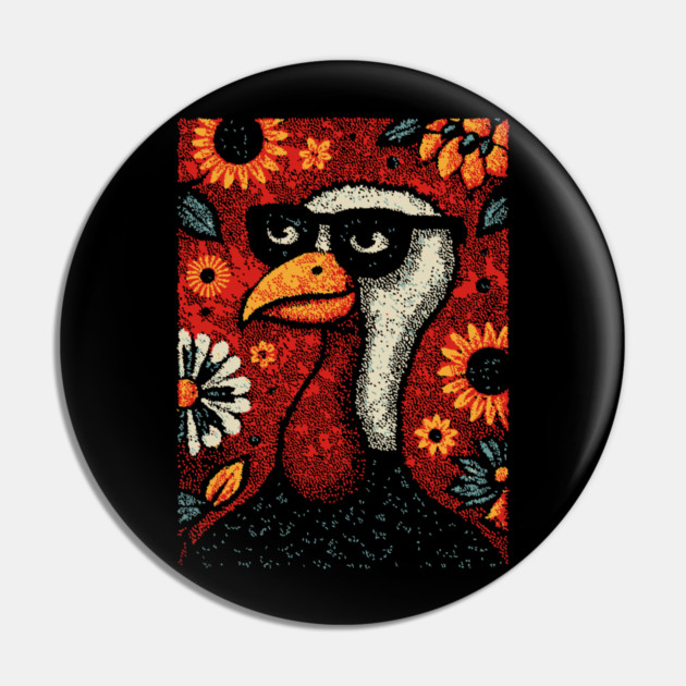 Nerdy Turkey | The Intellectual Gobbler Pin by TuncGK