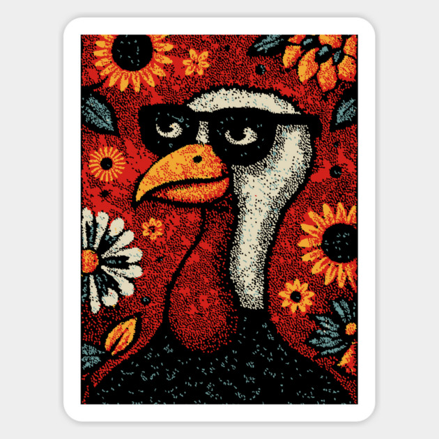 Nerdy Turkey | The Intellectual Gobbler Magnet by TuncGK