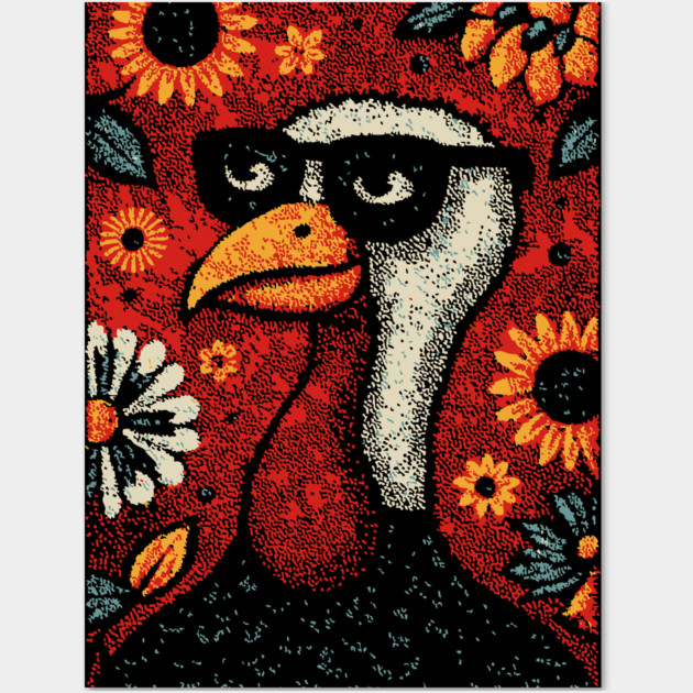 Nerdy Turkey | The Intellectual Gobbler Wall Art by TuncGK