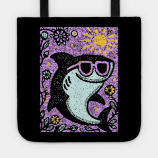 Groovy Shark | The Friendly Flower-Child Fin Tote