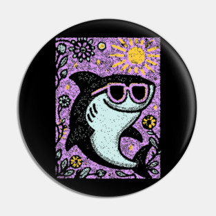 Groovy Shark | The Friendly Flower-Child Fin Pin