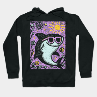 Groovy Shark | The Friendly Flower-Child Fin Hoodie