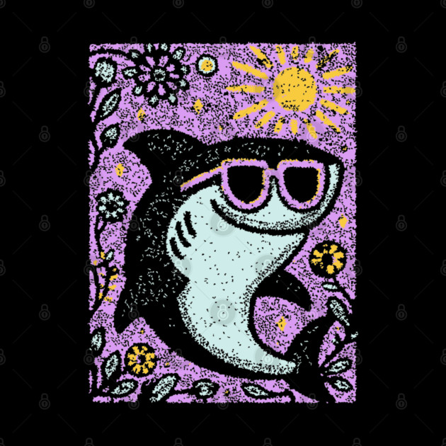 Groovy Shark | The Friendly Flower-Child Fin by TuncGK